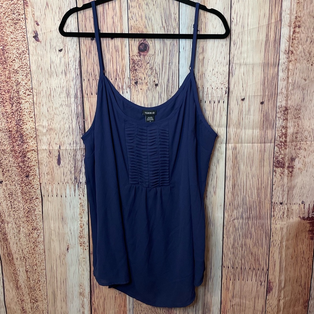 Torrid Navy Blue Spaghetti Strap Top Size 3